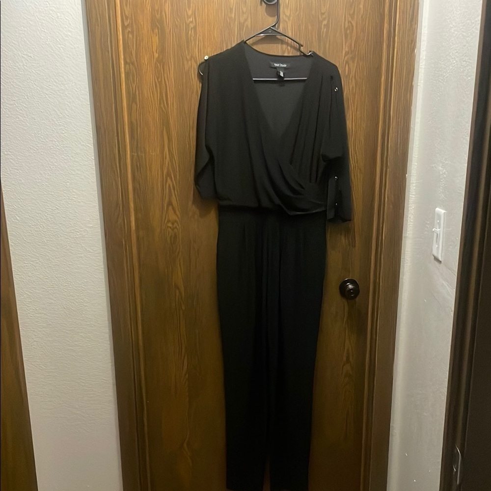 White House Black Market Black Wrap-Style‎ Jumpsuit